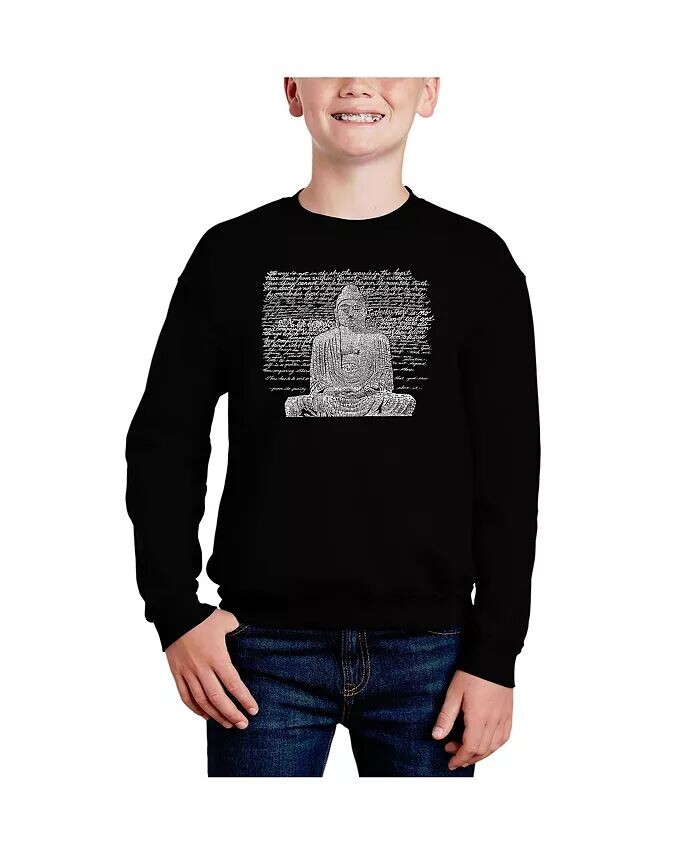 

Zen Buddha — толстовка с круглым вырезом Big Boy's Word Art La Pop Art, красный