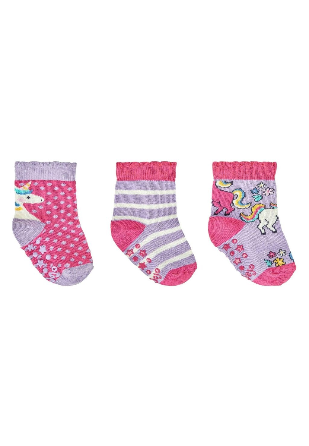 

Носки 3-Pack Unicorn JoJo Maman Bébé, цвет lilac