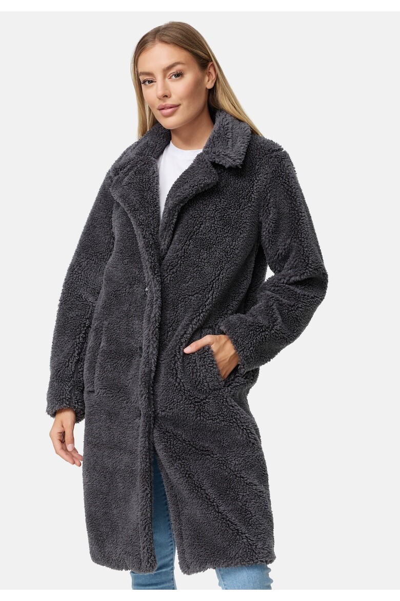 

Пуховик с косыми карманами Threadbare, серый