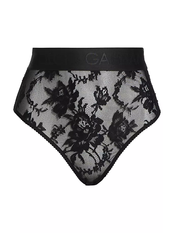 

Кружевные трусы Pizzo с высокой посадкой Dolce&Gabbana, черный