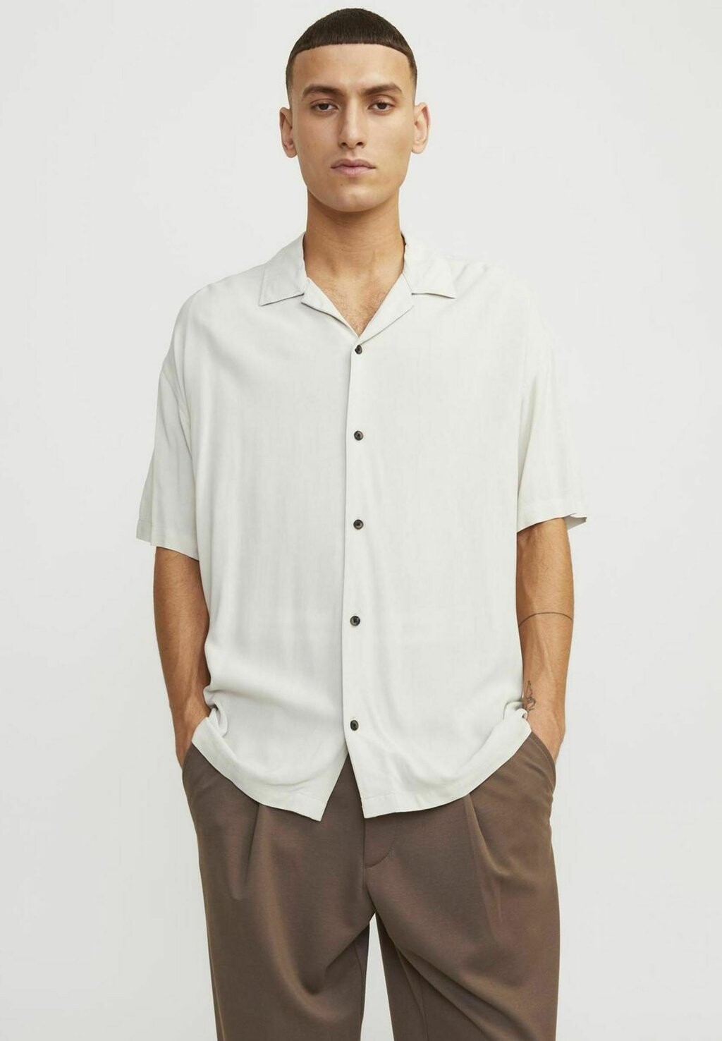 Рубашка SOLID RESORT Jack & Jones, крем