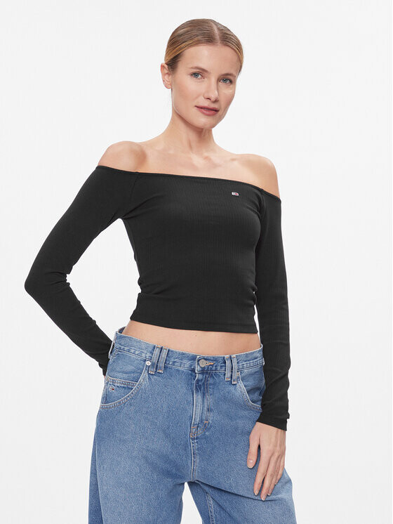 

Узкая блузка Tommy Jeans, черный