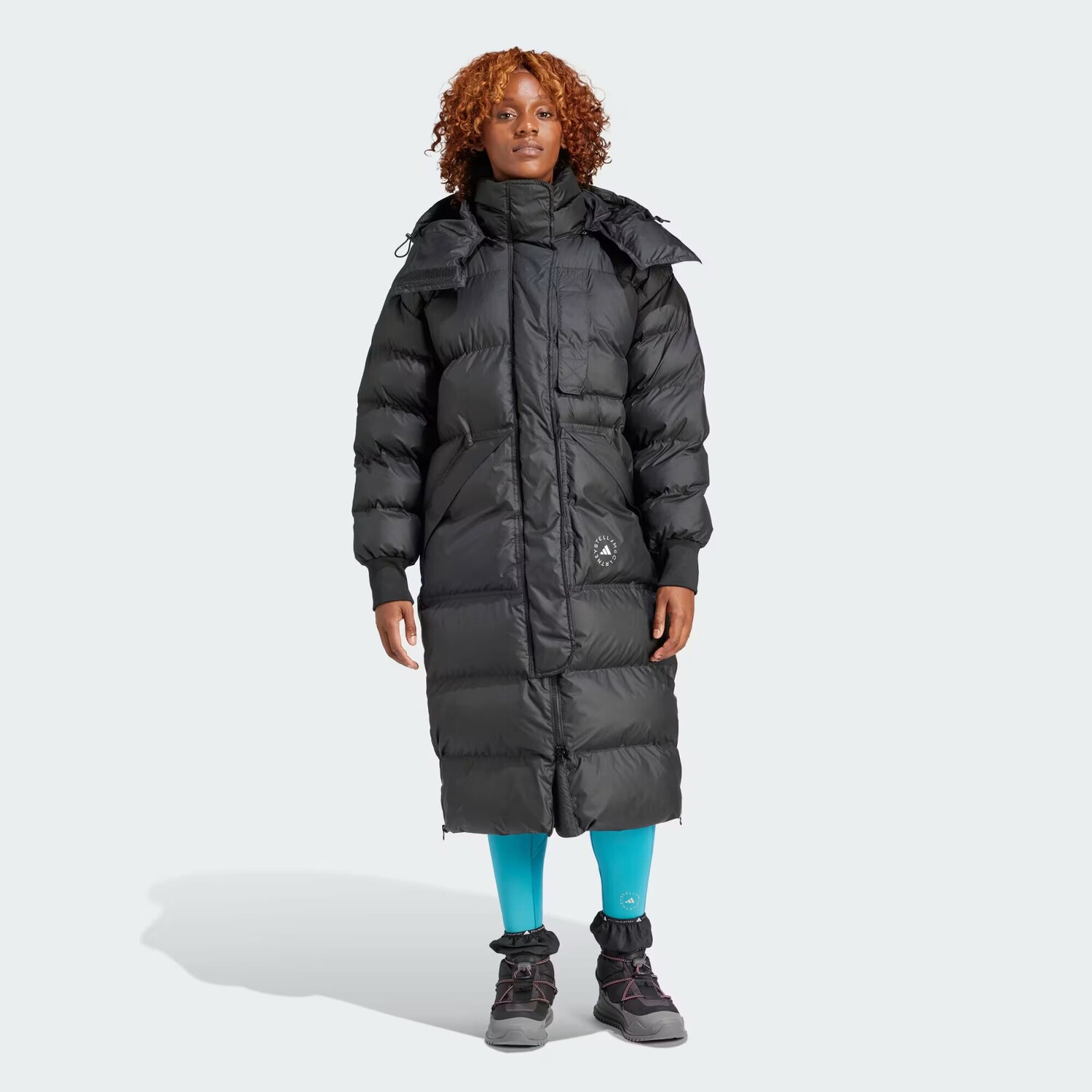 

Длинная дутая куртка by Stella McCartney TrueNature Adidas, цвет Black