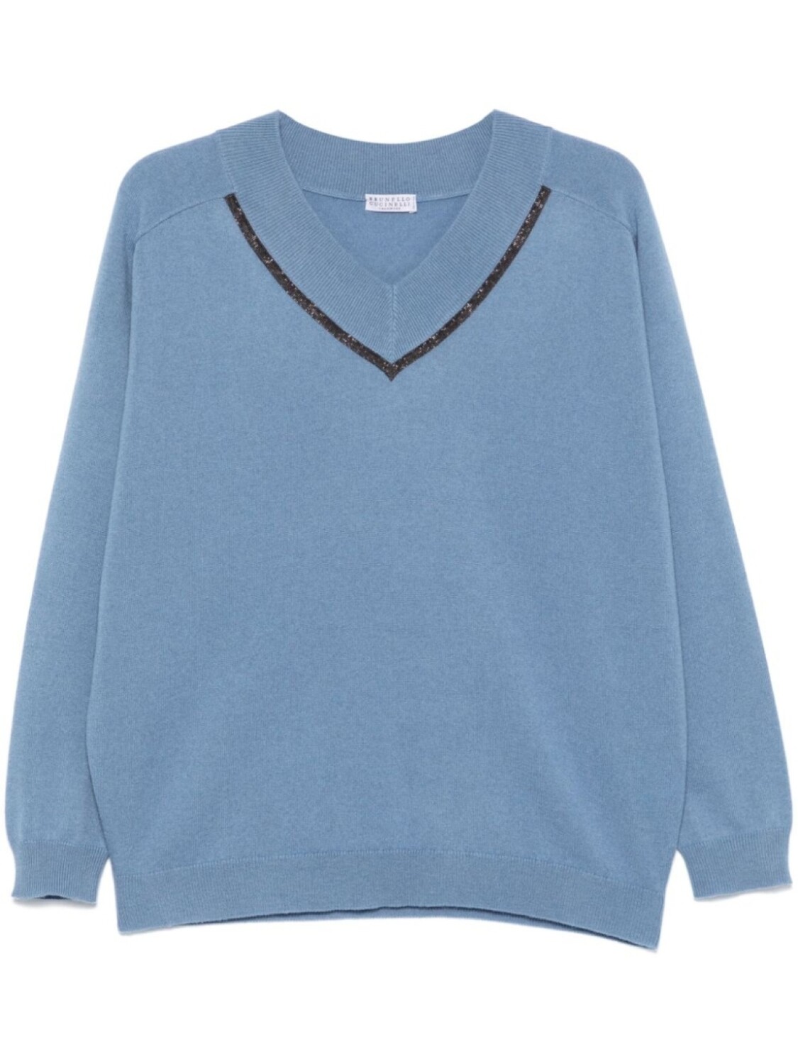 

Brunello Cucinelli свитер с декором Monili, синий