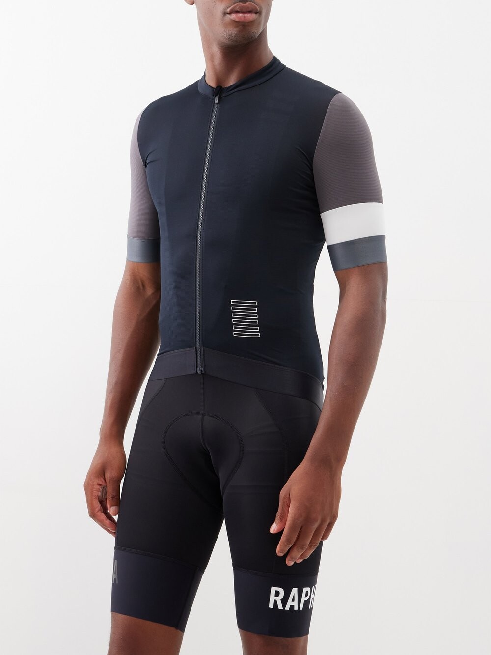 

Велосипедная футболка pro team на молнии Rapha, черный