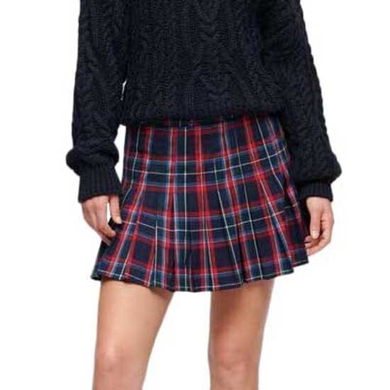 

Юбка Superdry Mid Rise Check Mini, красный
