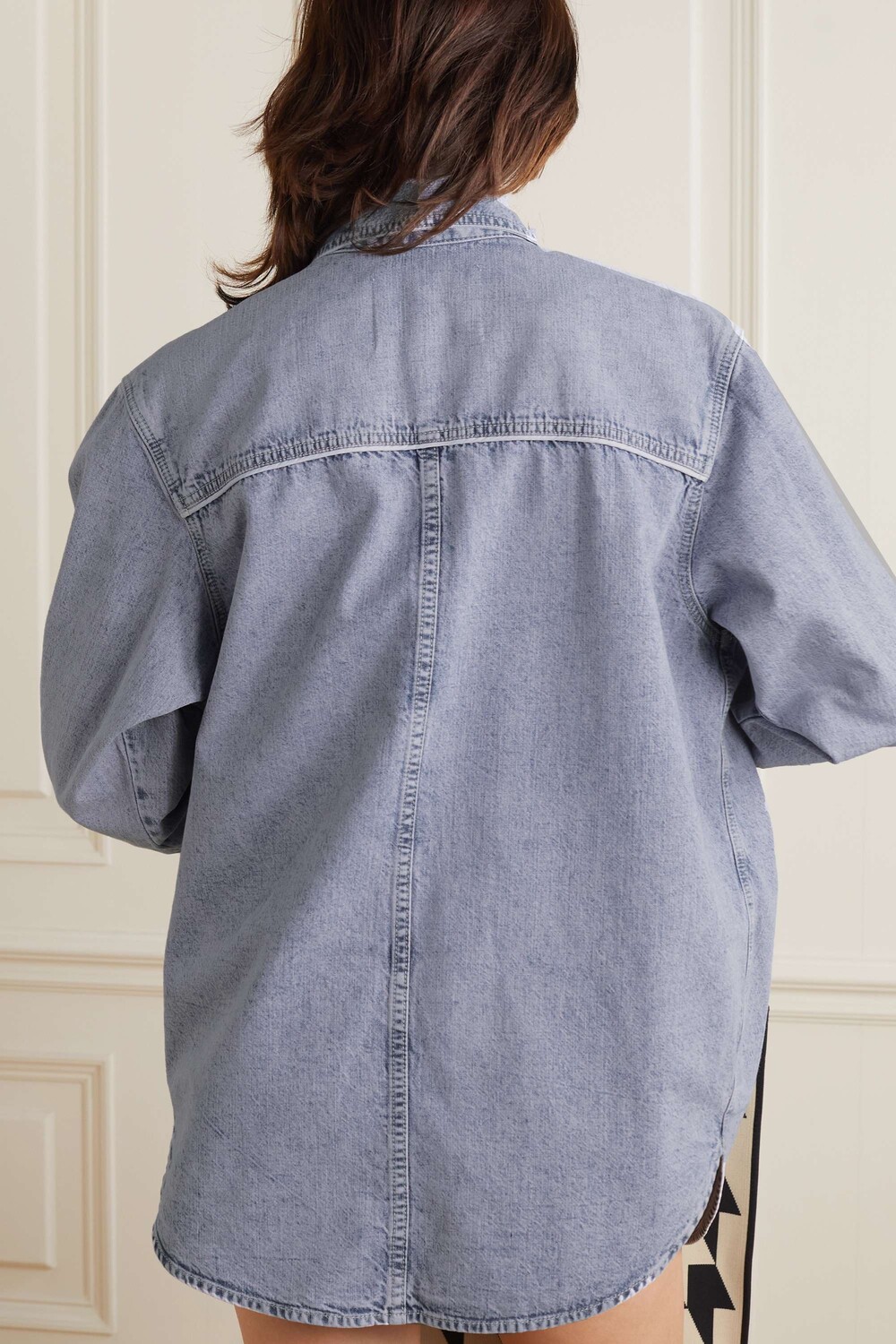

ISABEL MARANT джинсовая куртка с жемчугом, сиреневый, Фиолетовый