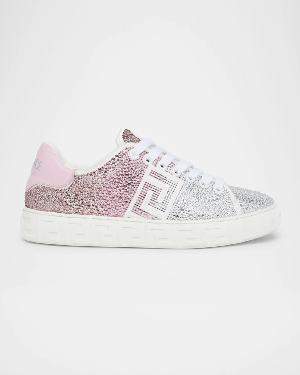 

Кроссовки Crystal Greca Versace, цвет White-Pastel Pink