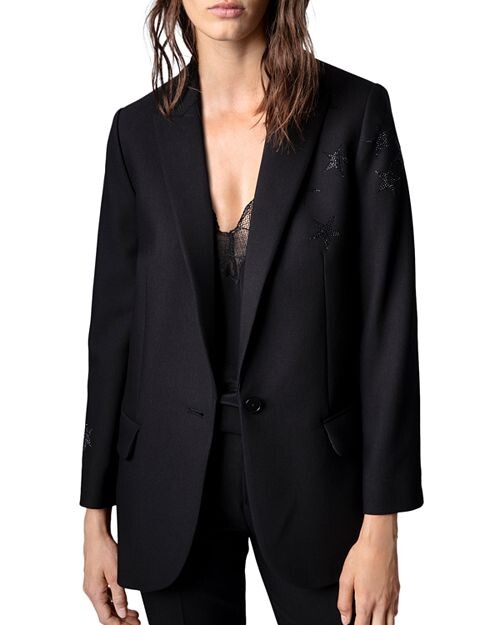 

Блейзер Viva со стразами и звездами Zadig & Voltaire, цвет Black