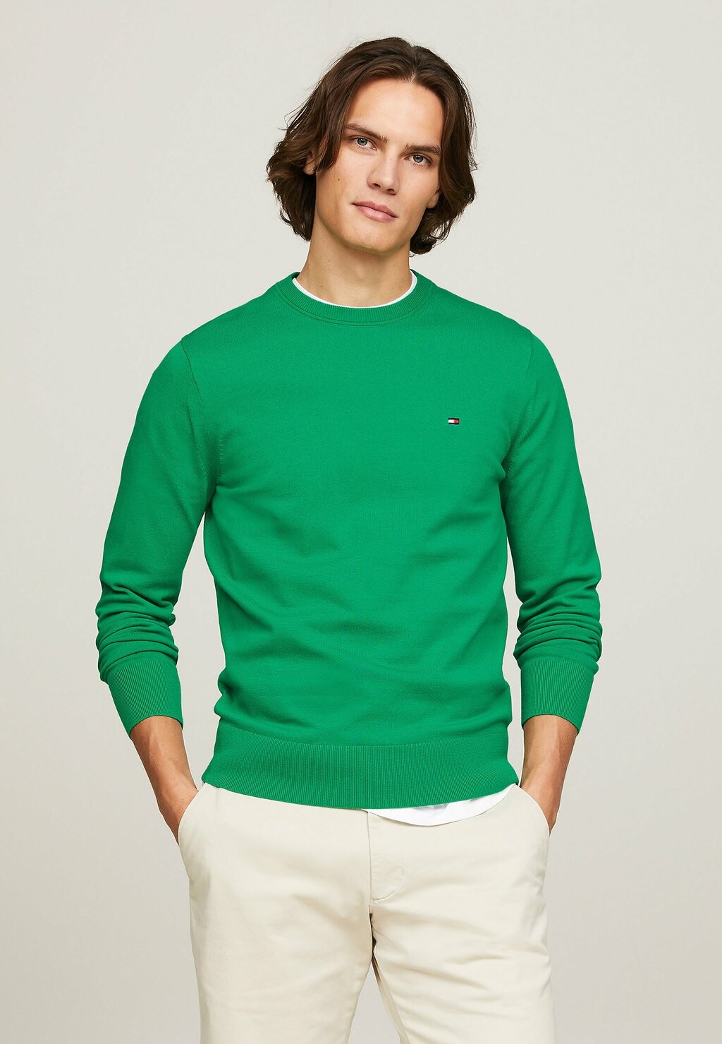 

Вязаный свитер CREW NECK Tommy Hilfiger, цвет olympic green