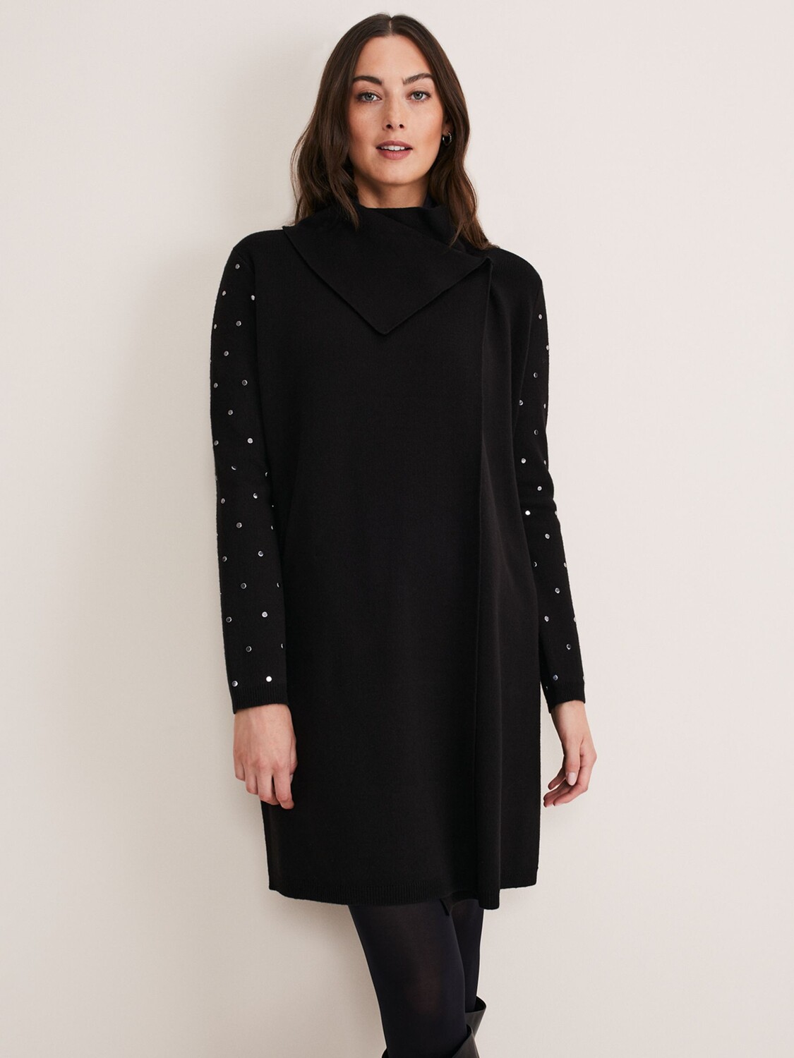 

Вязаное пальто Phase Eight Paloma, черный