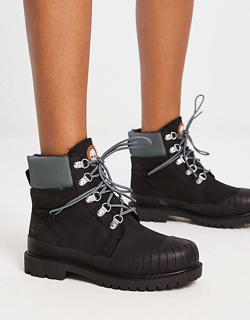 

Черные ботинки с резиновым носком Timberland 6in Heritage, Черный