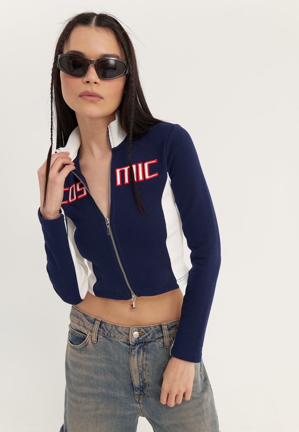 

Толстовка Even&Odd, цвет dark blue/off-white