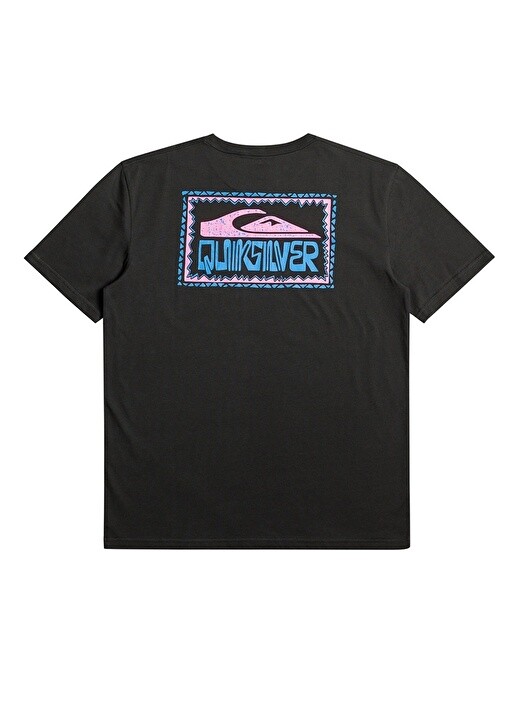 

Черная мужская футболка с круглым вырезом Quiksilver, Черный