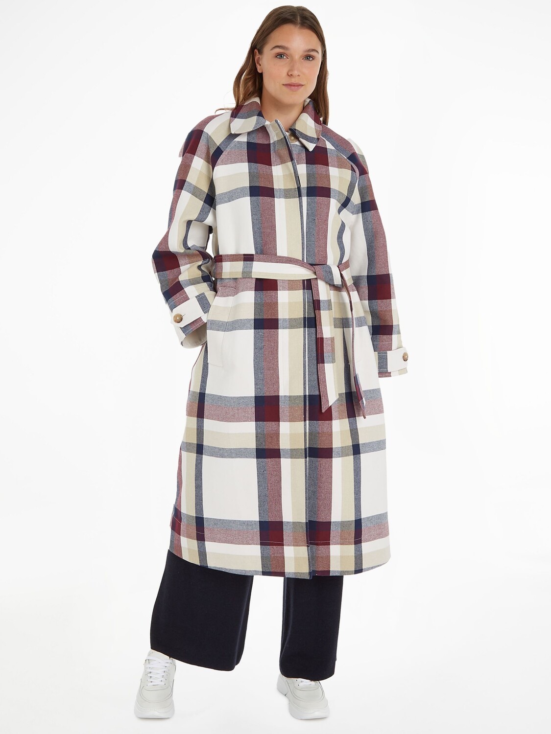 

Пальто Tommy Hilfiger в клетку, цвет экрю