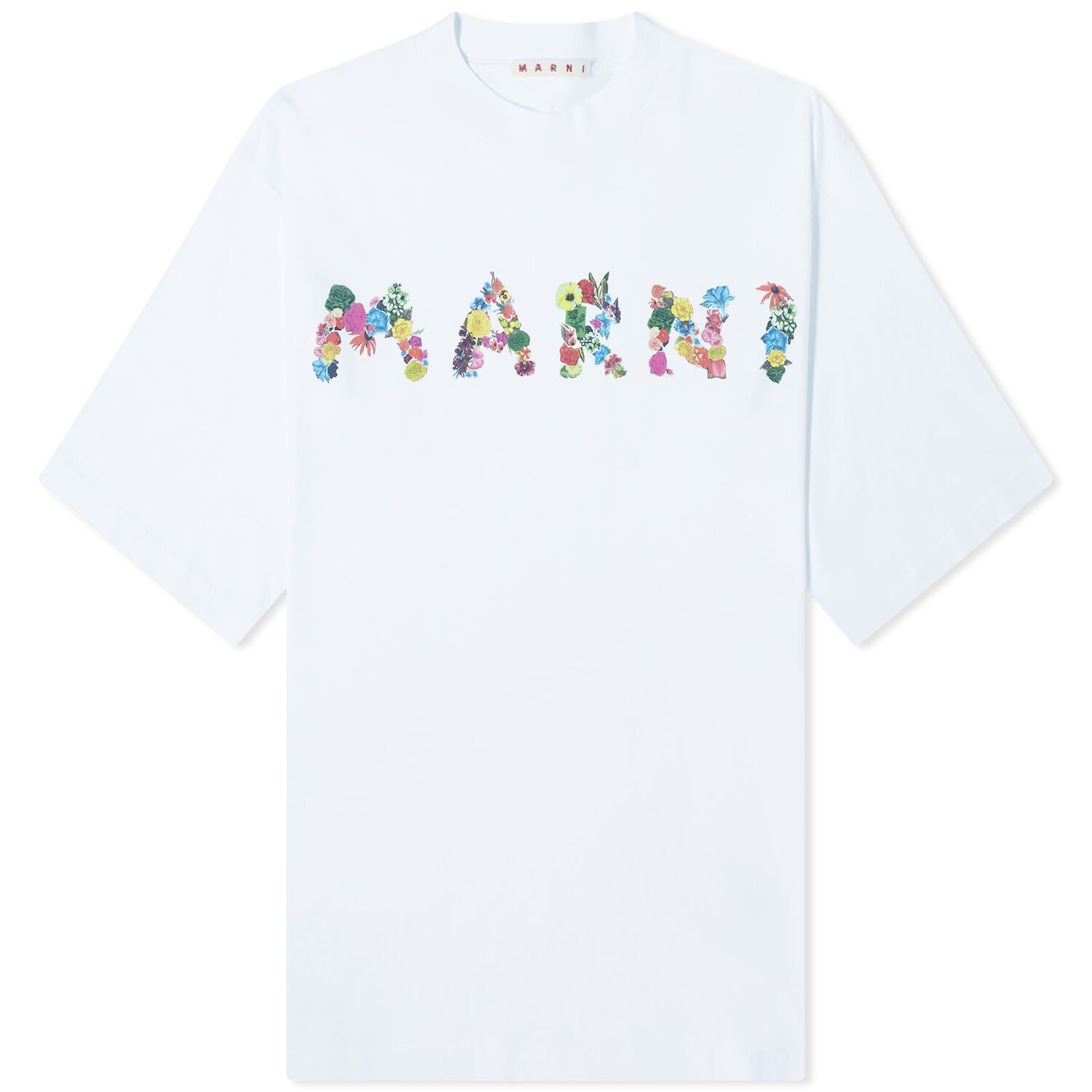 

Футболка Marni Boquet Logo T-Shirt, цвет Lily White