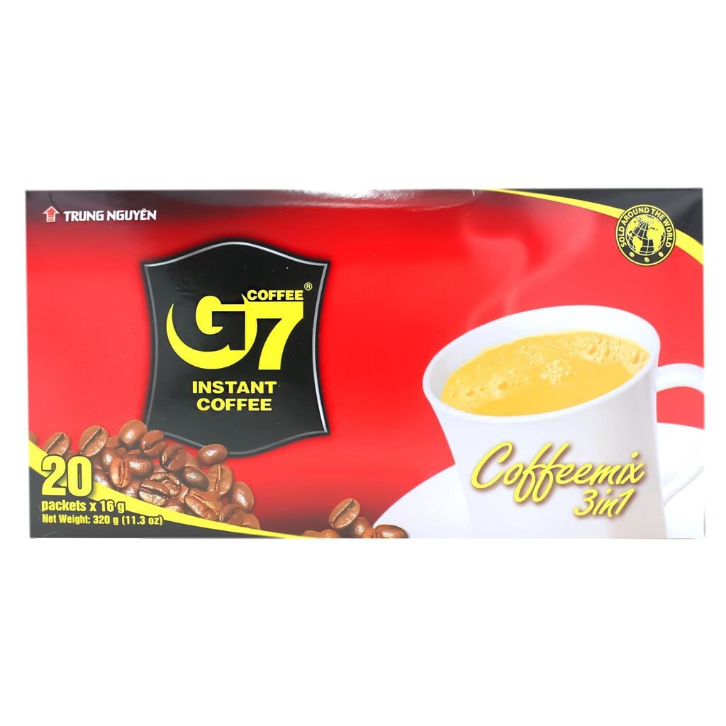 

Кофе G7 Trung Nguyen 3в1 Вьетнам растворимый с сухим молоком и сахаром 320г