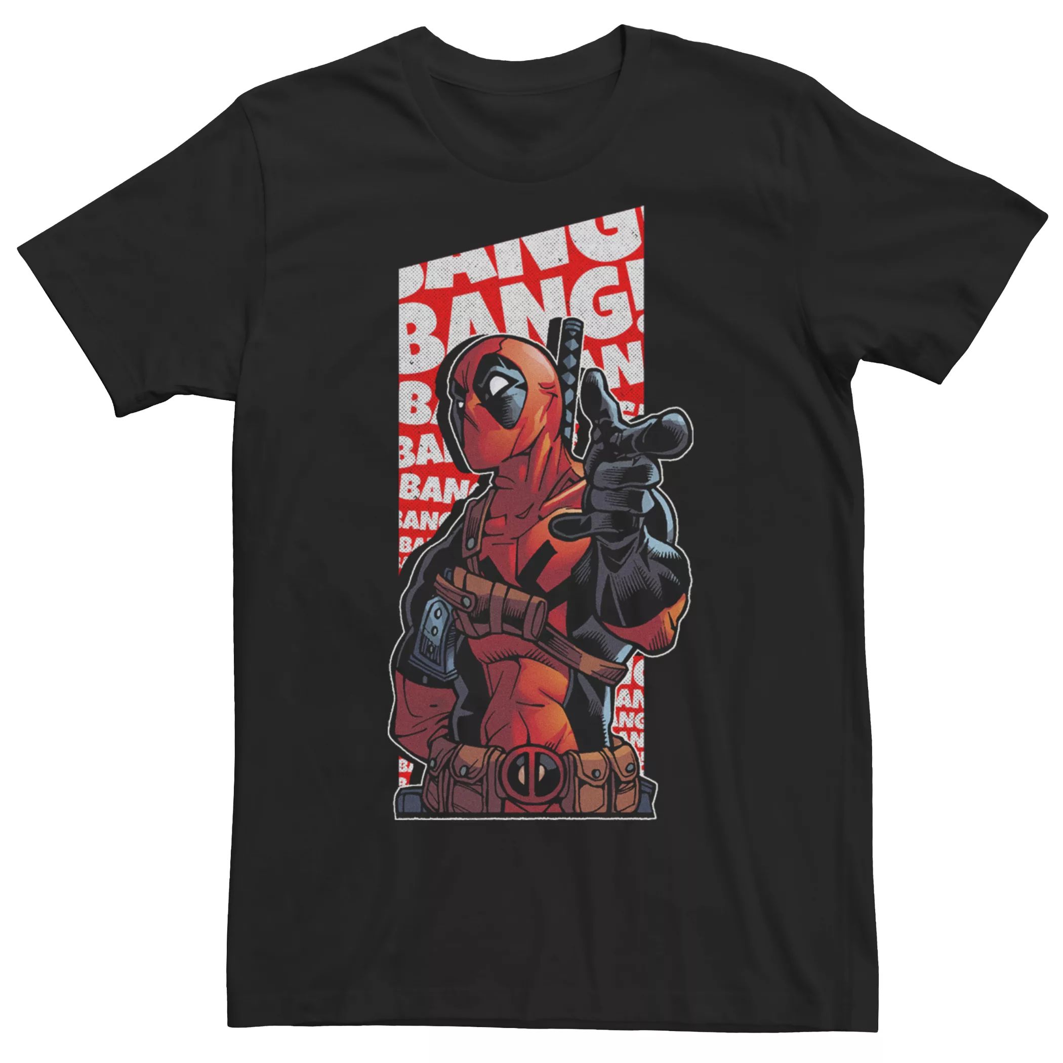 Мужская футболка Bang Bang Bang Bang с Дэдпулом из комиксов Marvel Licensed Character цена и фото