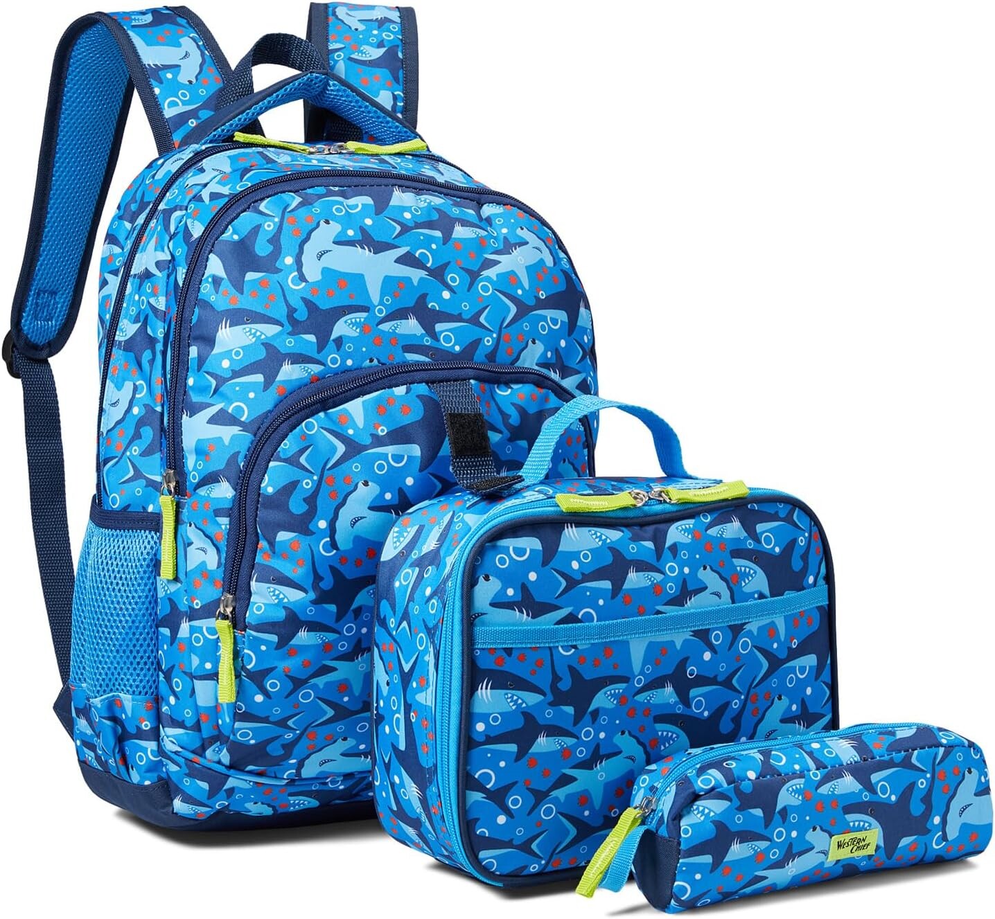 

Рюкзак Multi Compartment Backpack Bundle w/ Lunch Box & Pencil Pouch Western Chief, цвет Sharks