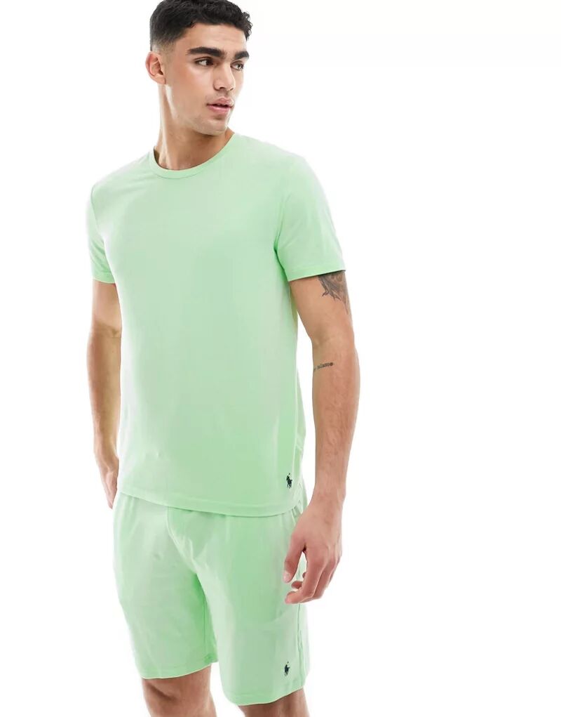 цена Зеленая футболка для отдыха с логотипом Polo Ralph Lauren