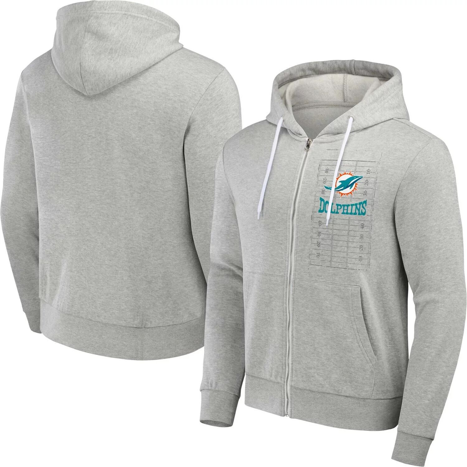 

Мужская толстовка с молнией во всю длину из коллекции NFL x Darius Rucker от Fanatics Heather Grey Miami Dolphins Domestic