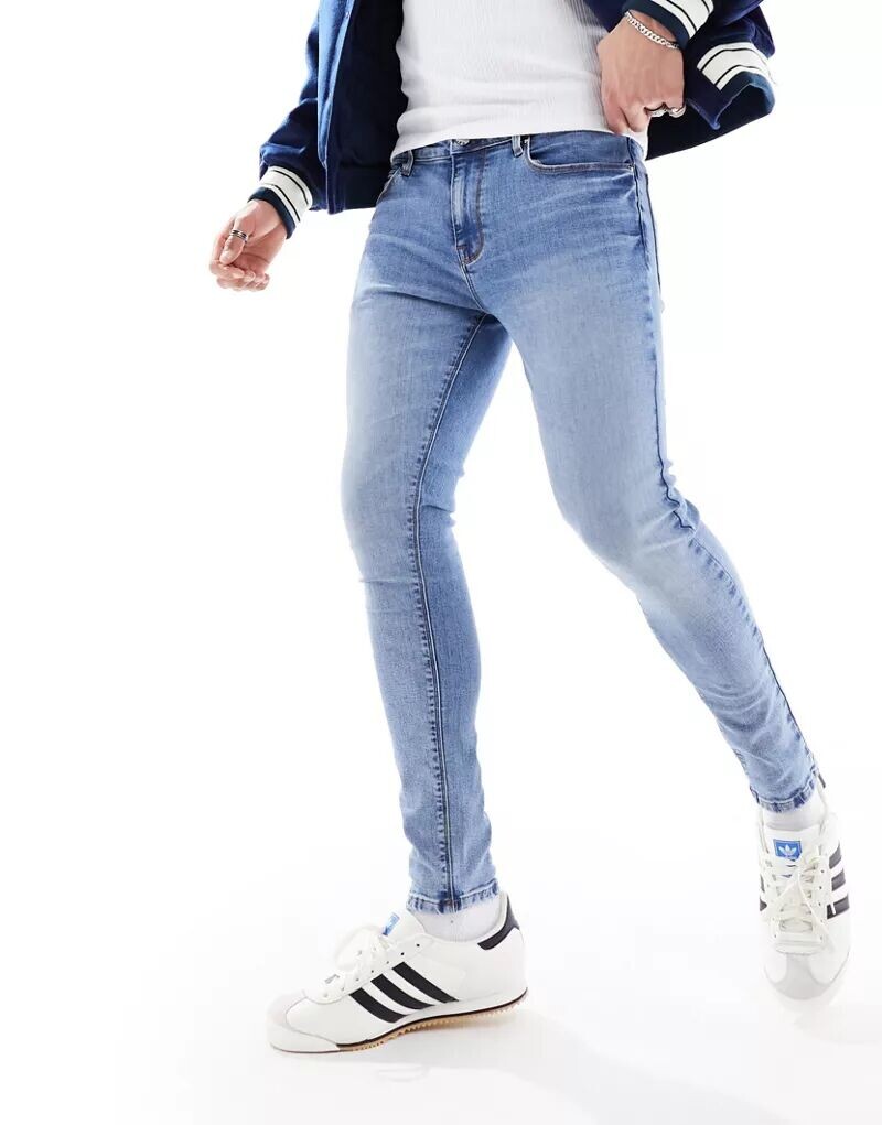 

Голубые джинсы скинни скинни Power Stretch ASOS