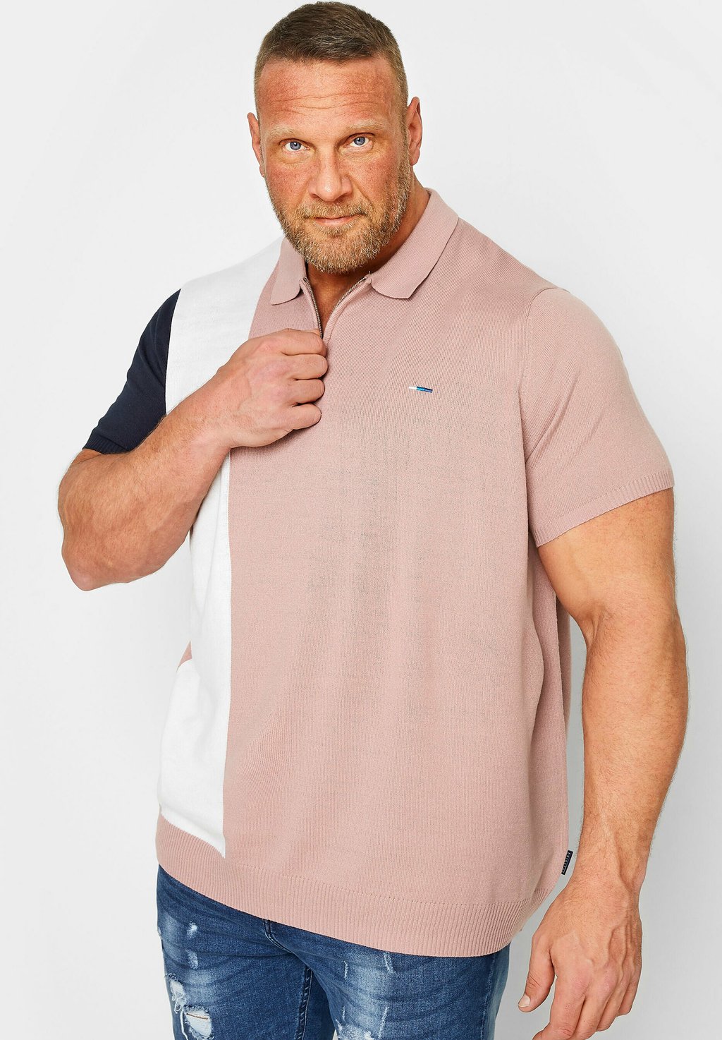 Рубашка-поло STRIPE BadRhino, цвет pink