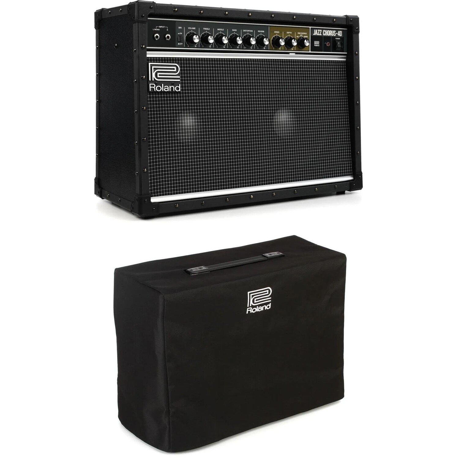 

Новый стереокомбоусилитель Roland JC-40 Jazz Chorus, 2 x 10 дюймов, 40 Вт с крышкой