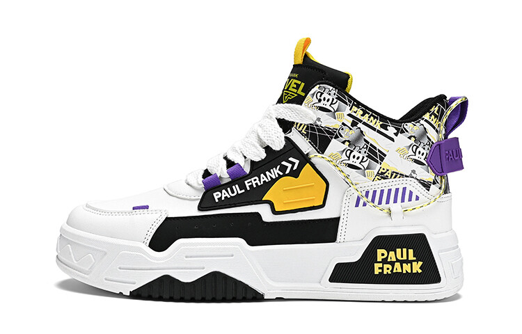

Кроссовки paul frank Skateboarding Shoes Men High-top, белый/фиолетовый