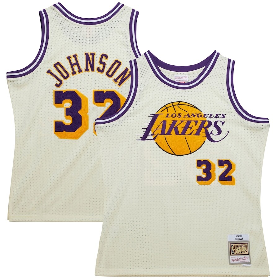 

Джерси Mitchell & Ness Los Angeles Lakers, кремовый