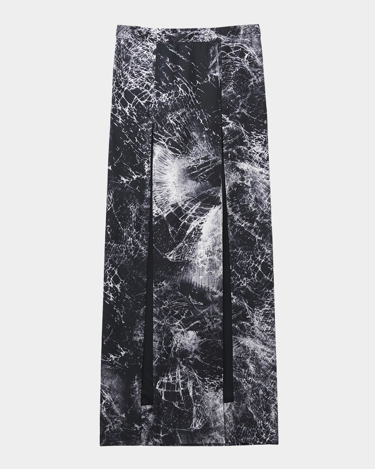 

Юбка с двойным разрезом Smashed Screen Alexander Mcqueen, черный