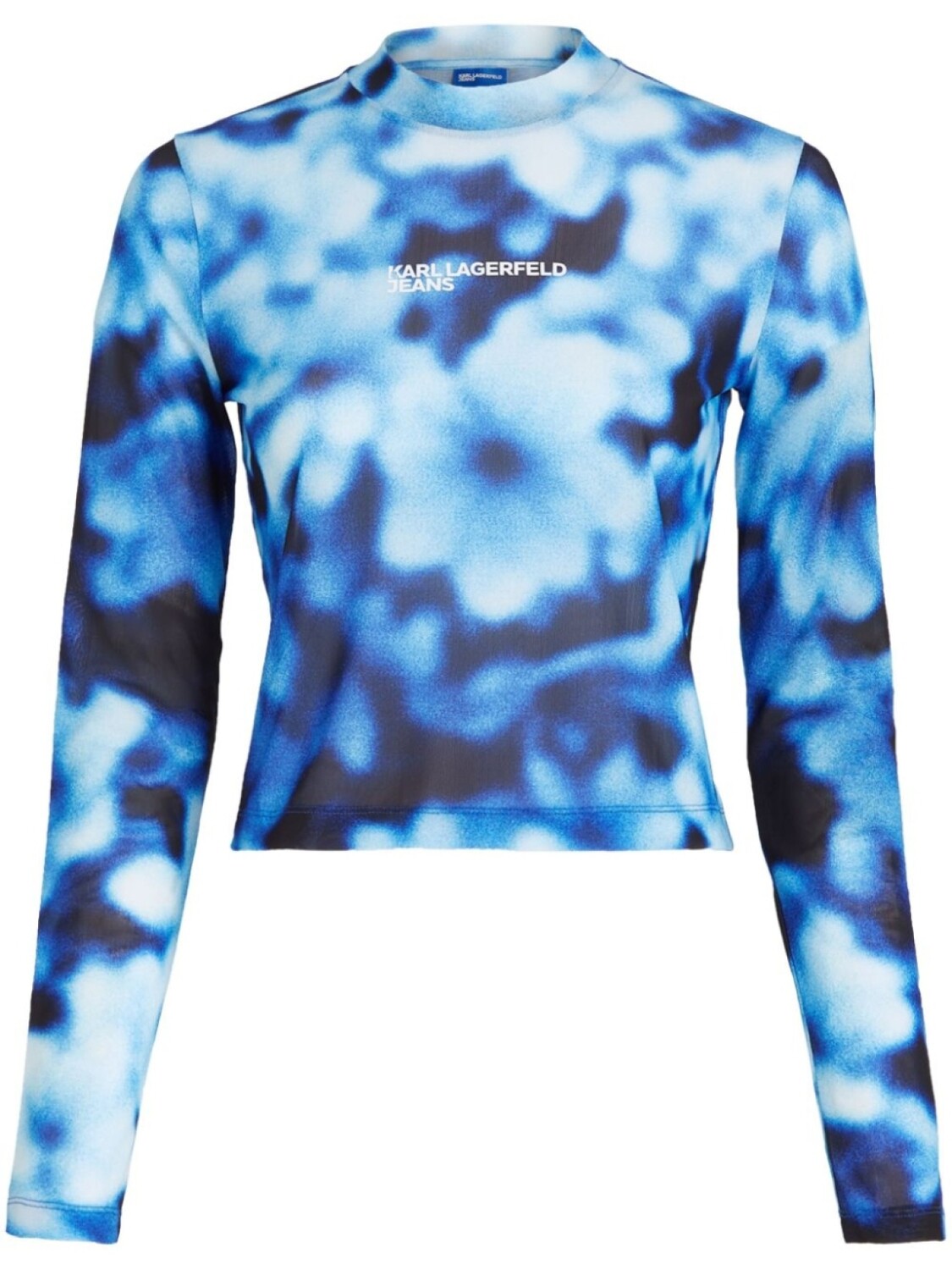 

Karl Lagerfeld Jeans logo-print cropped sweatshirt, синий