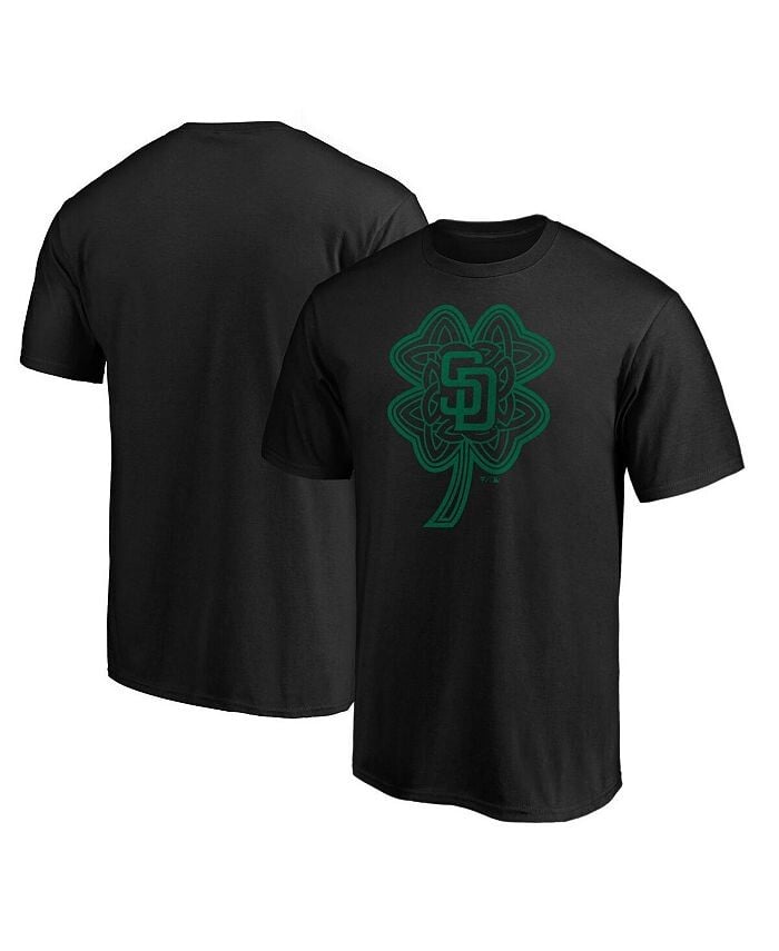 

Мужская черная футболка с логотипом San Diego Padres St. Patrick's Day Celtic Charm Fanatics, черный