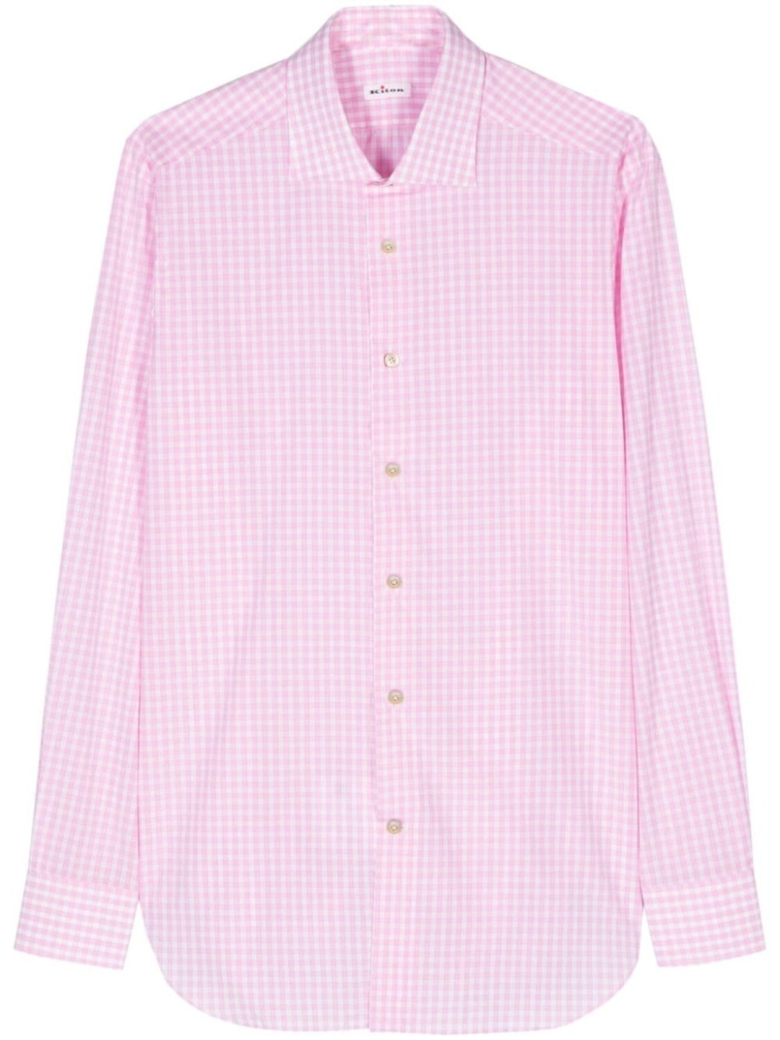 

Рубашка в клетку гингем Kiton, розовый