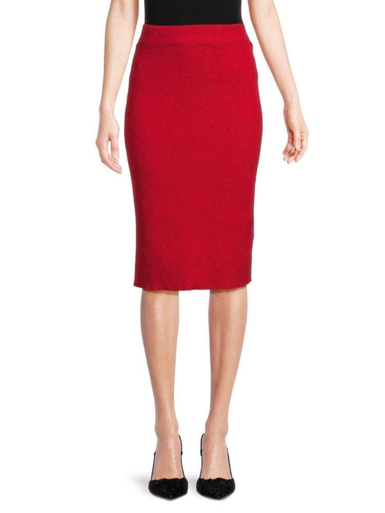 

Юбка-карандаш металлизированного цвета Calvin Klein, цвет Rouge