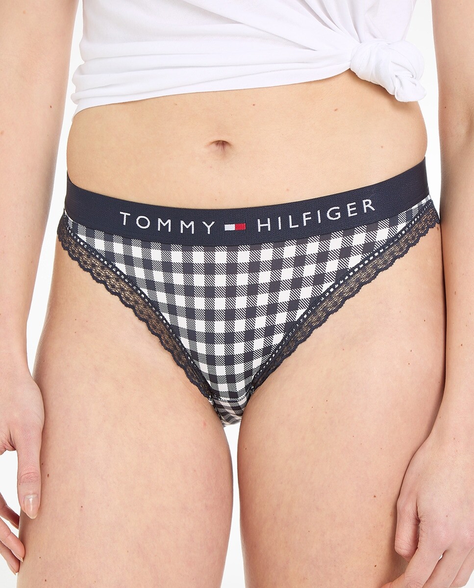 

Трусики TH Original с кружевом и логотипом Tommy Hilfiger, синий
