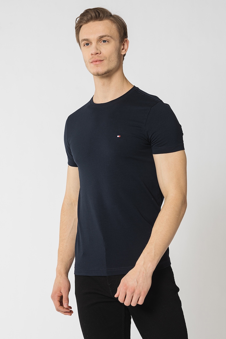 Приталенная футболка с овальным вырезом Tommy Hilfiger, синий