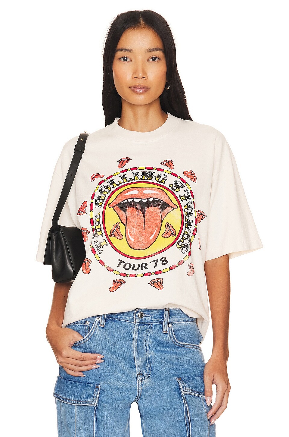 

Футболка SIXTHREESEVEN The Rolling Stones Tour, цвет Washed White