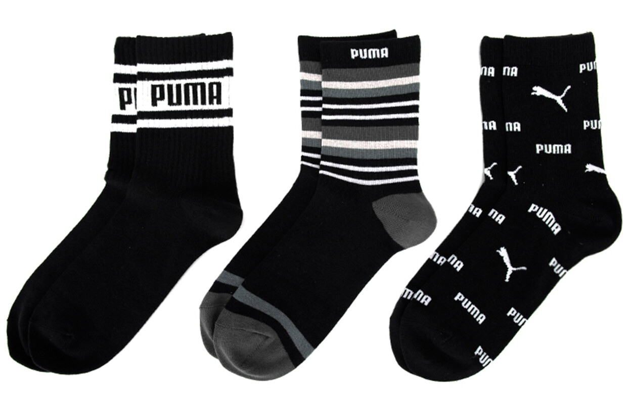 

Носки унисекс Puma до середины икры, цвет 3 Pack (Black)