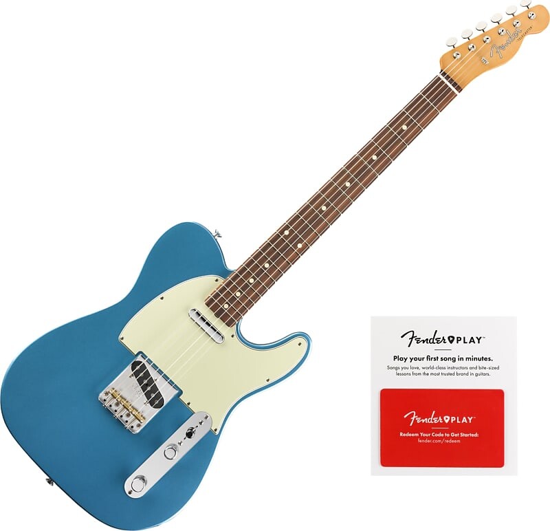 

Электрогитара Fender Vintera '60s Telecaster Modified, Pau Ferro FB, Lake Placid Blue Bundle