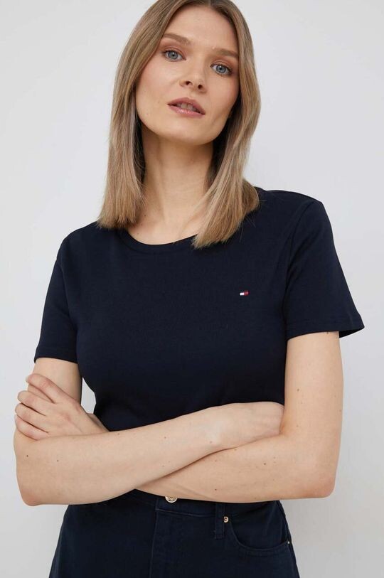 

Хлопковая футболка Tommy Hilfiger, темно-синий