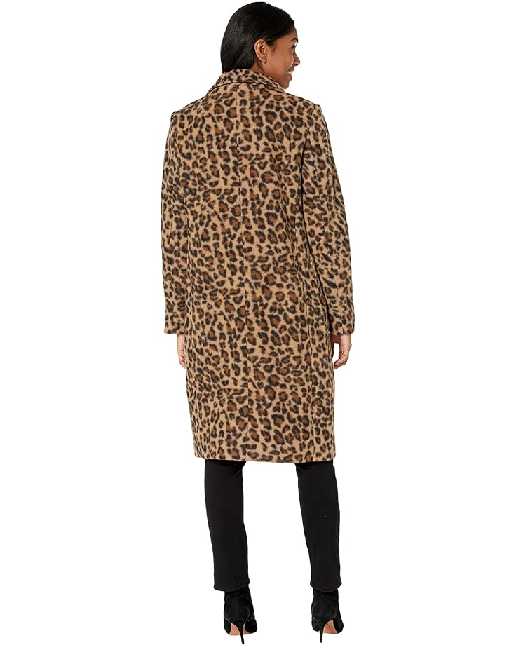 цена Пальто NVLT Leopard Wool Single Breasted Coat, коричневый