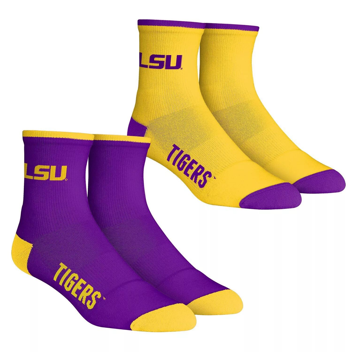 

Комплект из 2 носков Youth Rock Em Socks LSU Tigers Core Team, комплект из 2 носков длиной четверть длины Unbranded