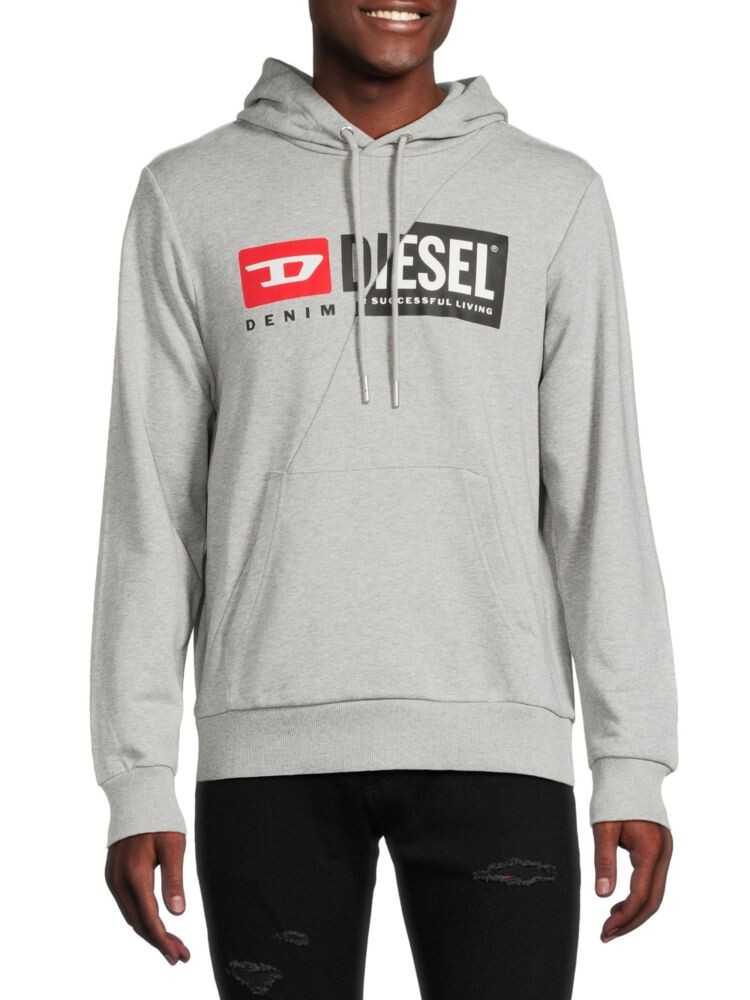 

Толстовка с логотипом S-Girk и графическим принтом Diesel, цвет Light Grey