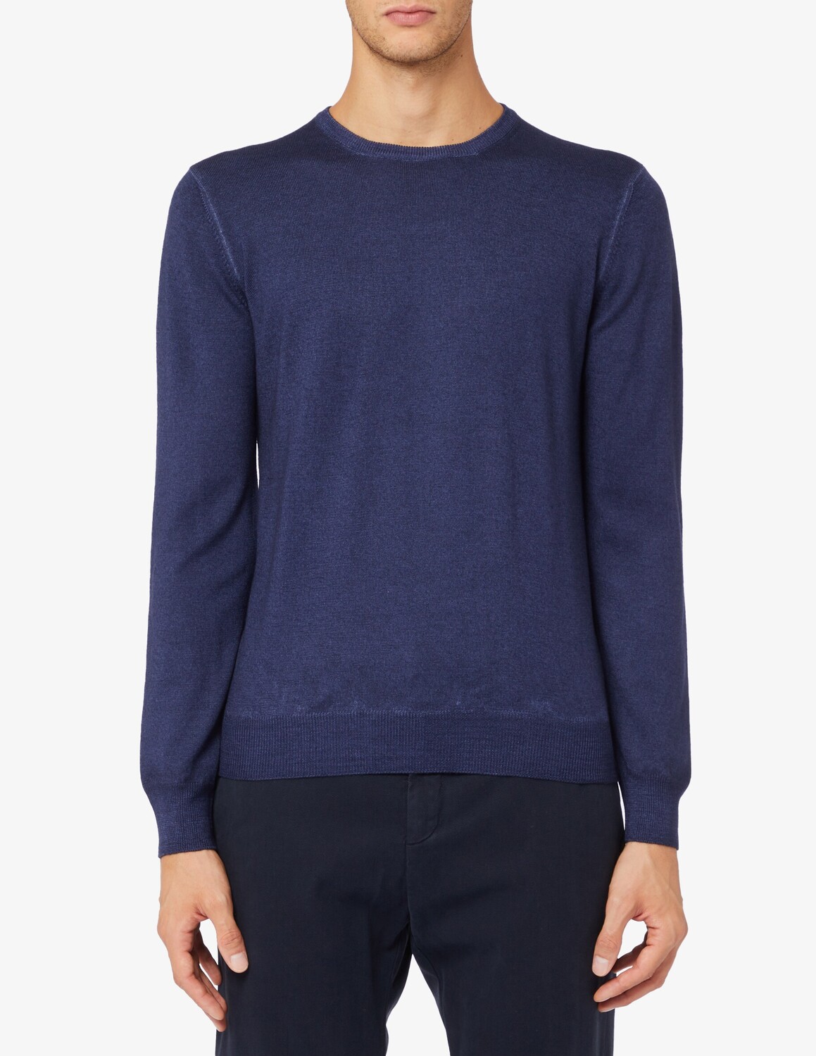 

Джемпер Merino Fin 12 с круглым вырезом Gran Sasso, синий