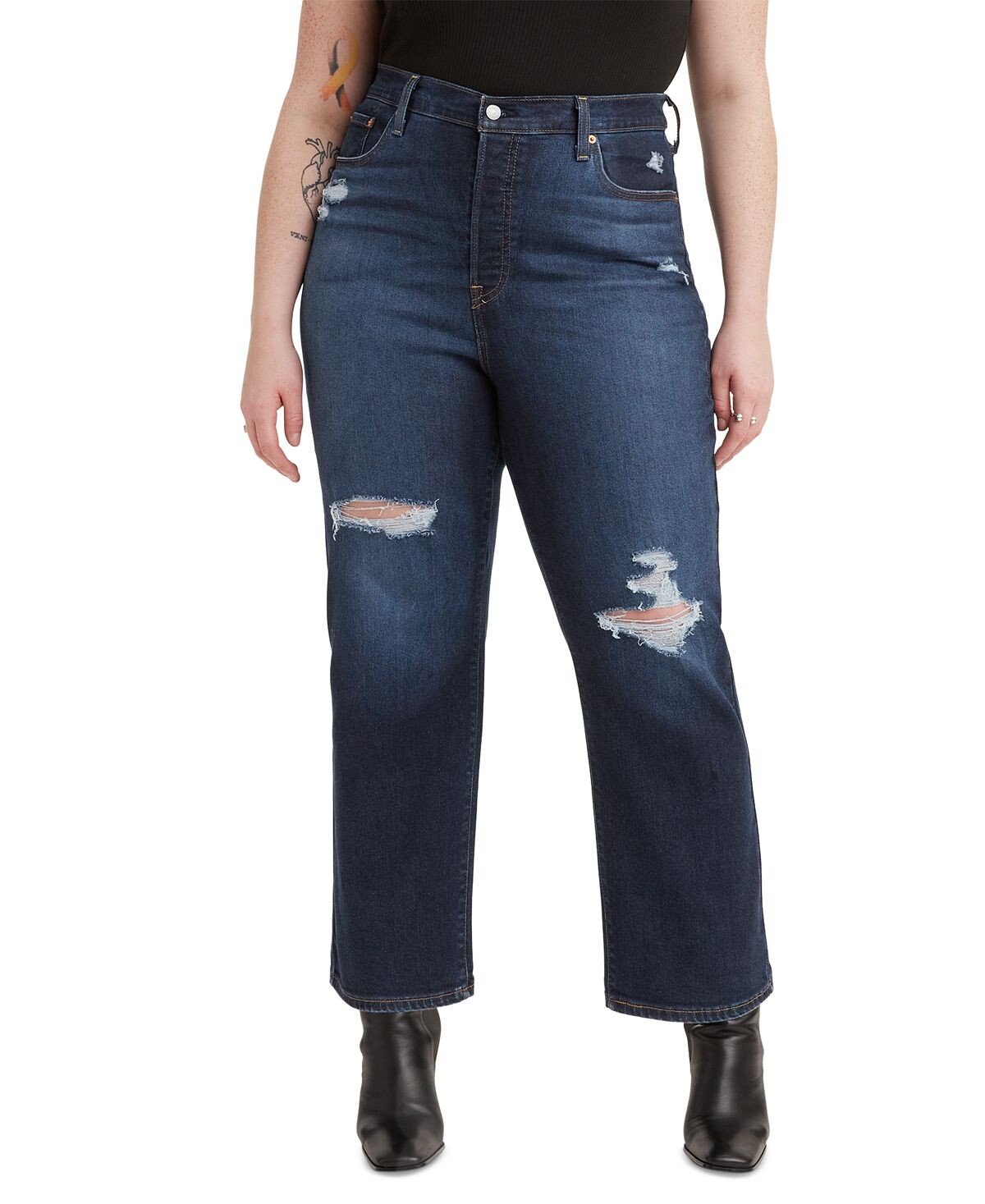 

Прямые джинсы до щиколотки Trendy Plus с рельефной клеткой Levi's