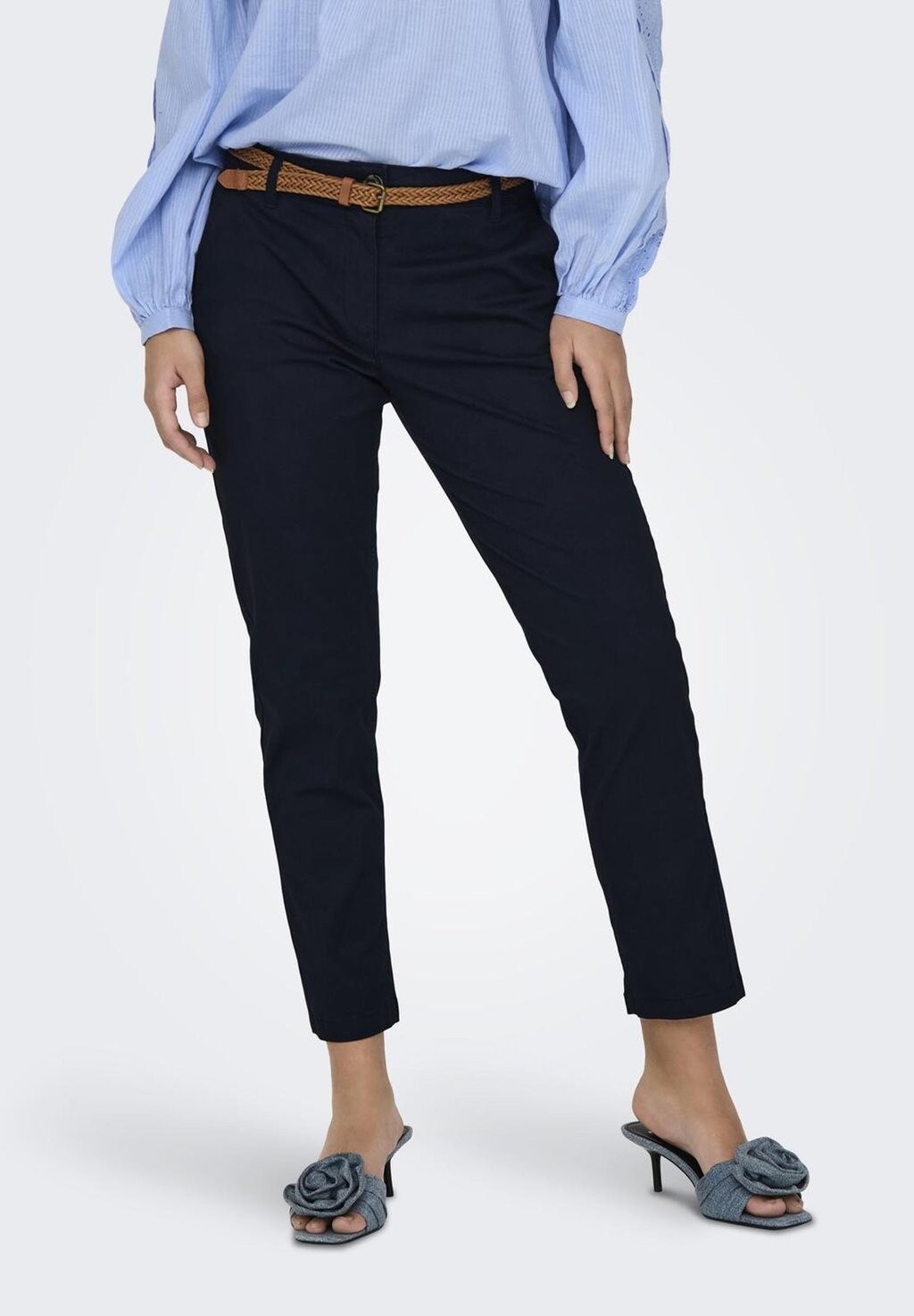 

Чино JDYCHICAGO BELTED PANTS, цвет night sky