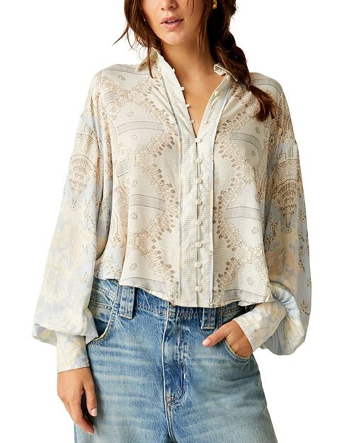

Блузка на пуговицах Virgo Baby Free People, цвет Blue