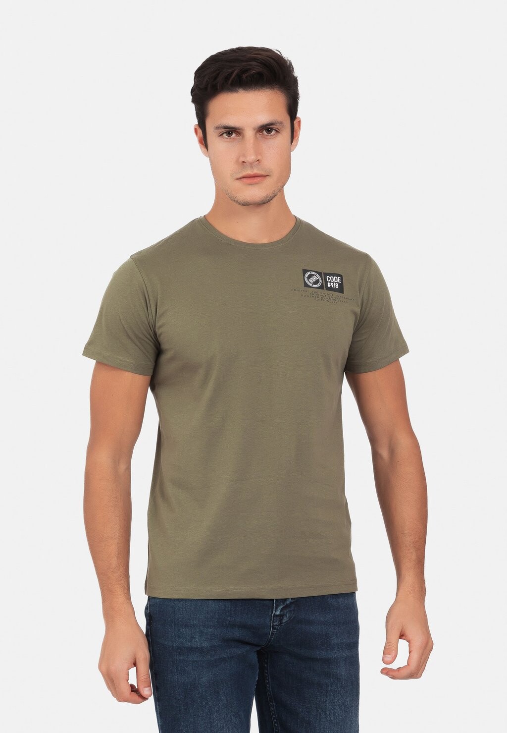 

Футболка с принтом AMDS JEANS, хаки
