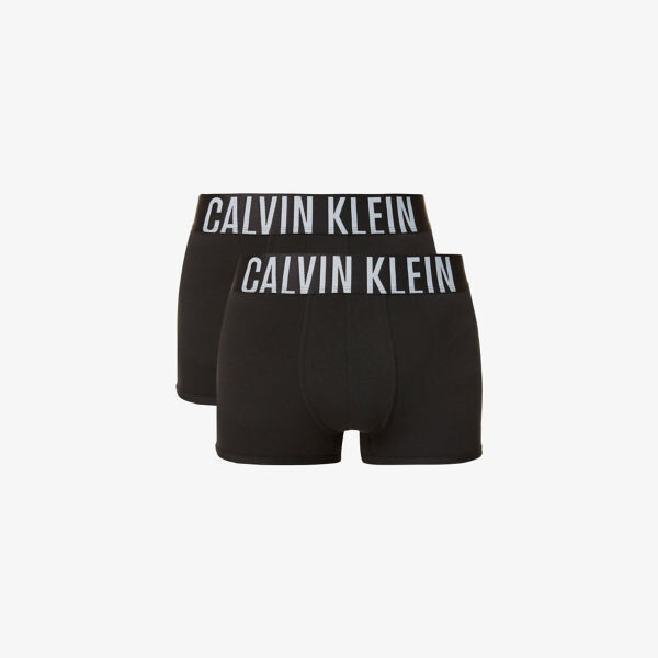 

Комплект из двух плавок из эластичного хлопка с фирменным принтом Calvin Klein, черный